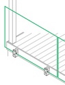 Schéma d'une rampe pince sabot mini façade