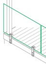 Schéma d'une rampe pince sabot mini latérale